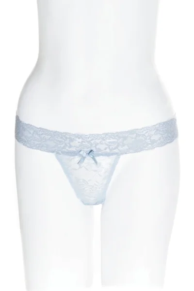 Plus Size Light Blue Lace Thong