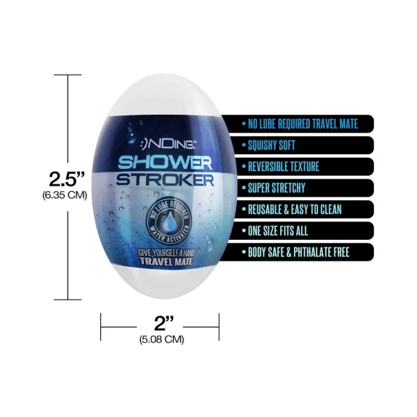 Happy Ending Self-lubricating Shower Stroker - Travel Mate