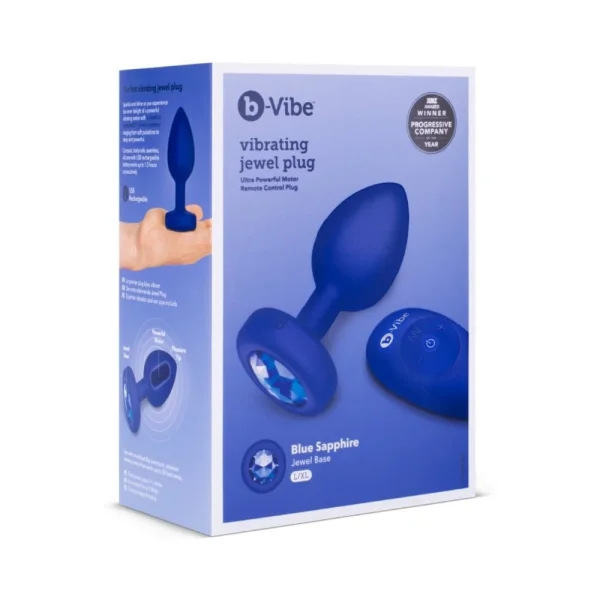 b-Vibe Vibrating Jewel Plug L/Xl Navy