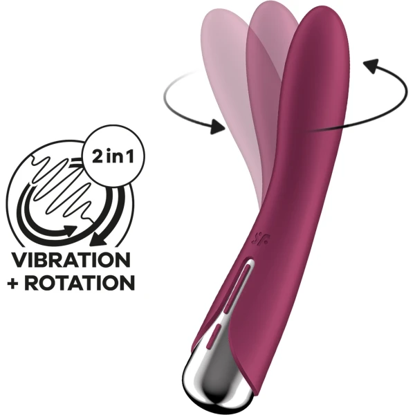 Satisfyer Spinning Vibe 1 Rechargeable Waterproof Silicone G-Spot Vibrator - Red