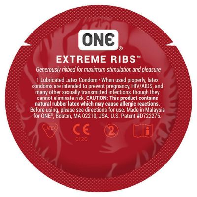 ONE Extreme Ribs Lubricated Condoms 36 Pack
