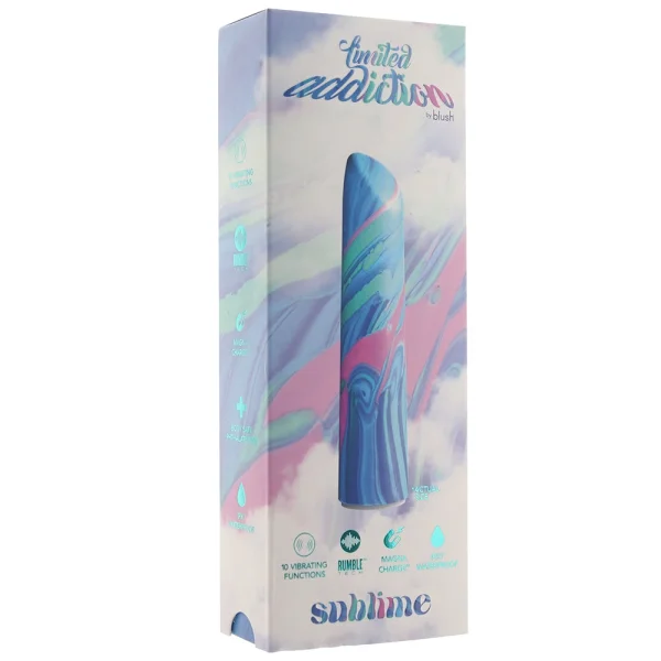 Limited Addiction Sublime Rechargeable Waterproof Power Vibe By Blush - Alexandrite