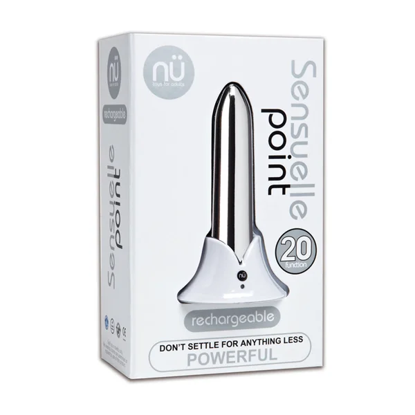 Point 20 Function Rechargeable Waterproof Bullet Vibrator By Nu Sensuelle - Silver — image 5 of 5