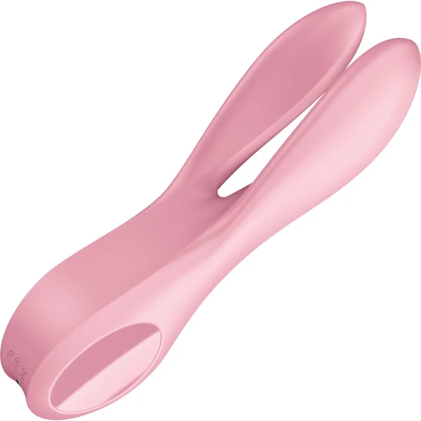 Satisfyer Threesome 1 Rechargeable Waterproof 12-Function Dual Stimulation Vibrator - Pink