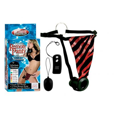 7 Function Remote Vibrating Panty with Insertable Stimulator