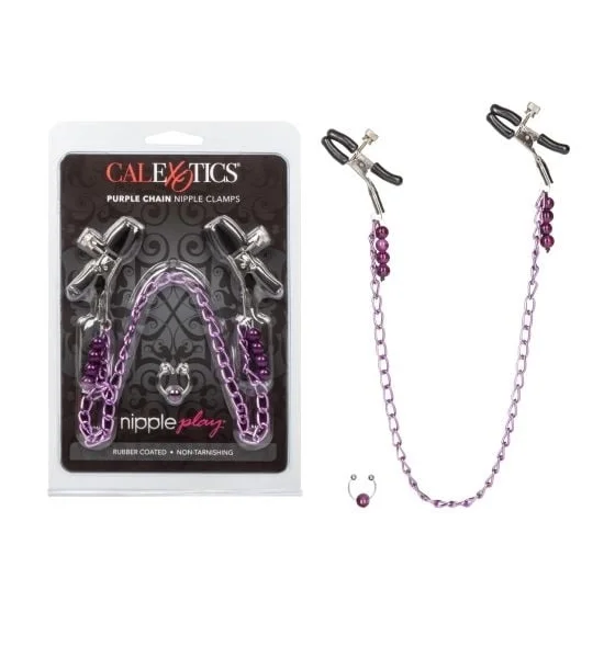 Purple Chain Nipple Clamps