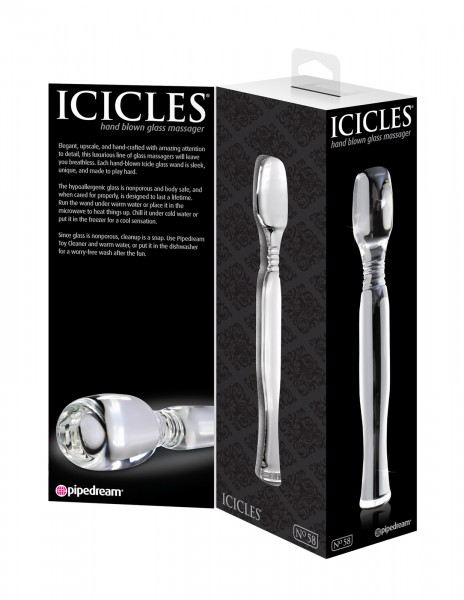 8.5" Wand Style Glass Dildo