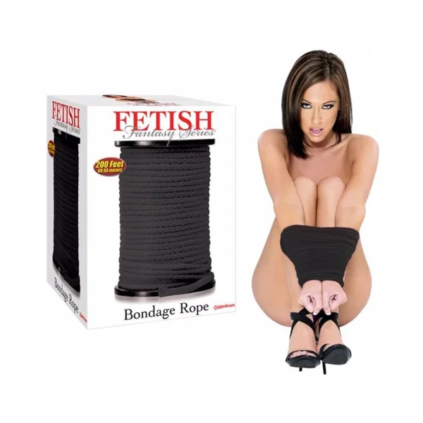 Fetish Fantasy Bondage Rope 200 Ft Black