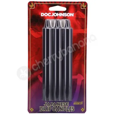 Doc Johnson Japanese Drip Candles Black 3 Pack