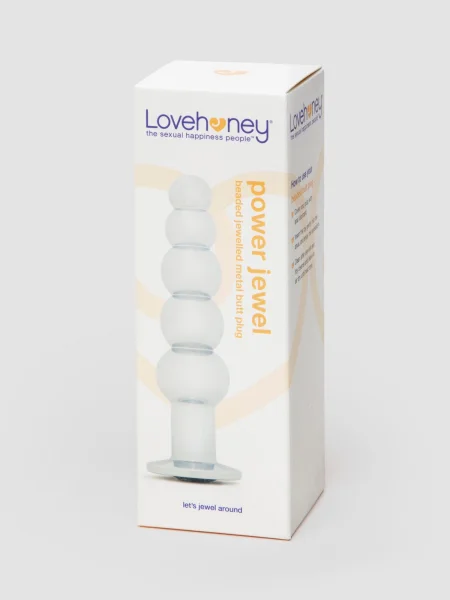 Lovehoney Jeweled Beaded Metal Butt Plug 5 inch