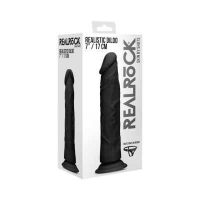 Realrock 7 17 Cm Realistic Dildo Black
