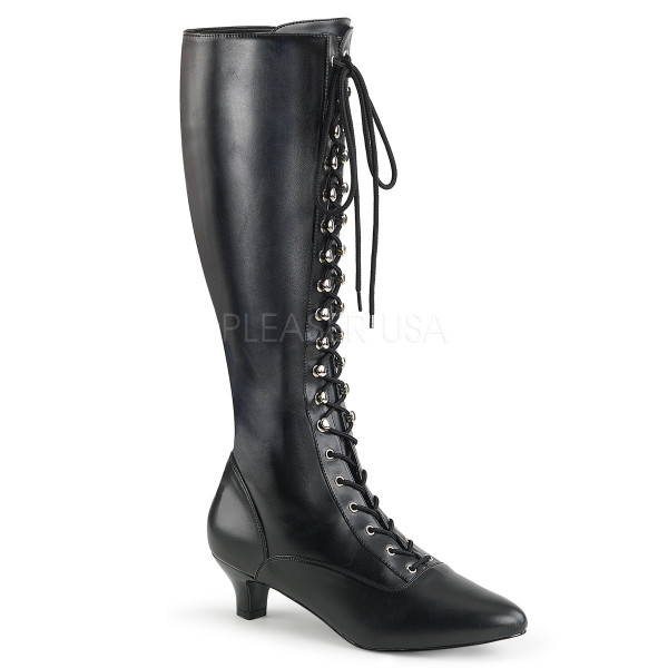 2 inches Kitten Heel Lace-Up Front Knee Boot — image 5 of 8