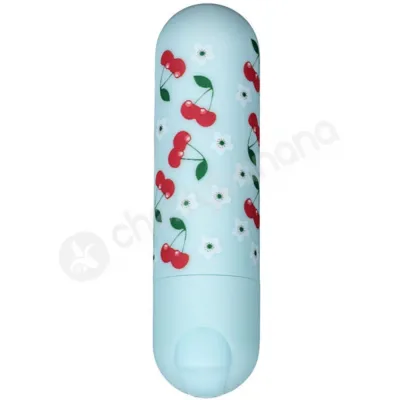 Maia Sherri Blue 3 Bullet Vibe With Cherry Floral Print