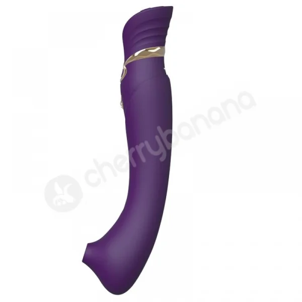 Zalo Queen Twilight Purple G-spot Pulse Wave Vibrator with Suction Sleeve