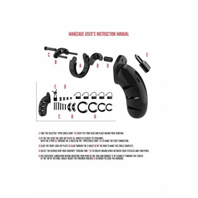 Model 03 Chastity 4 5 Cock Cage Black