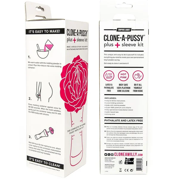 Clone-A-Pussy Plus + Silicone Casting Kit With Sleeve - Hot Pink — image 14 of 19