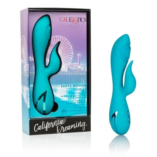 California Dreaming Santa Monica Starlet Rabbit Style Pulsing Silicone Vibrator by CalExotics — image 12 of 15