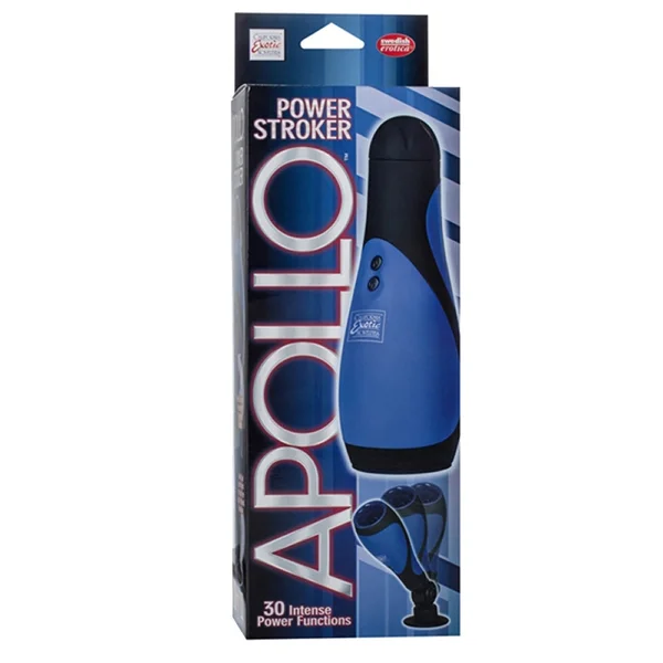Apollo Power Stroker Vibrating Penis Masturbator - Blue — image 5 of 5