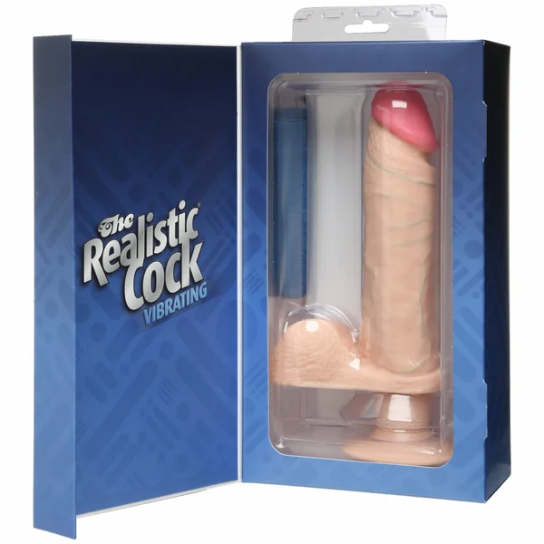 Doc Johnson The Vibrating Realistic 8" Cock with Suction Cup - Vanilla — image 11 of 13