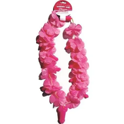 Pink Pecker Light Up Flower Necklace