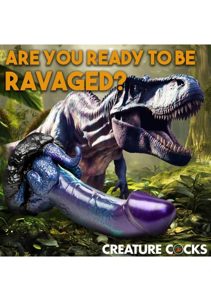 Dino-Dick 7.25" Silicone Suction Cup Dildo By Creature Cocks - Large