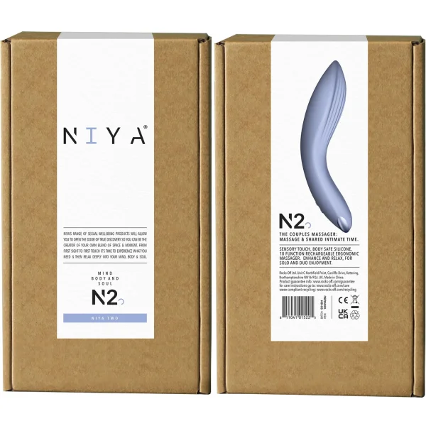 NIYA 2 Vibrating Silicone Waterproof Rechargeable Couples Massager