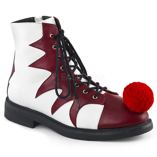 1 inches Stacked Heel Men's Lace-Up Ankle Boot, Side Zip