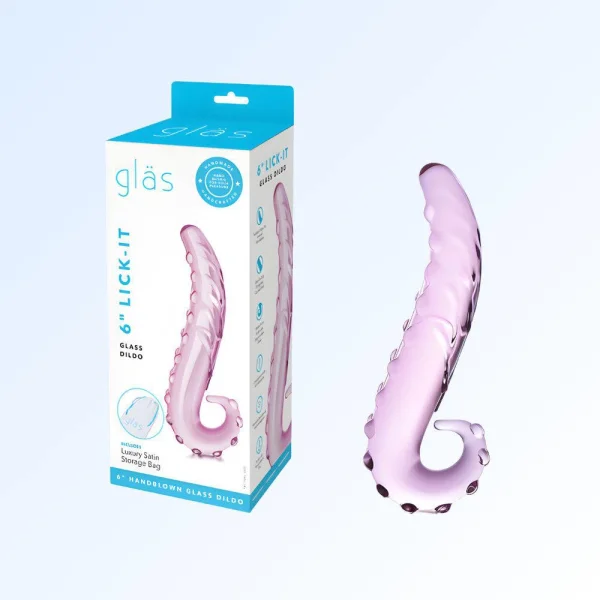 Gläs Lick-it Glass Dildo - Pink