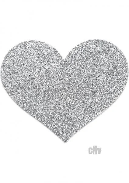Flash Heart Silver Pasties — image 3 of 4