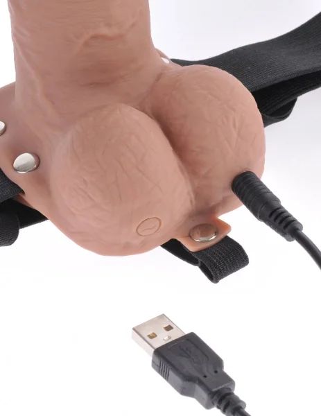 Pipedream Products Fetish Fantasy 7" Hollow Rechargeable Strap-On with Remote — image 4 of 5