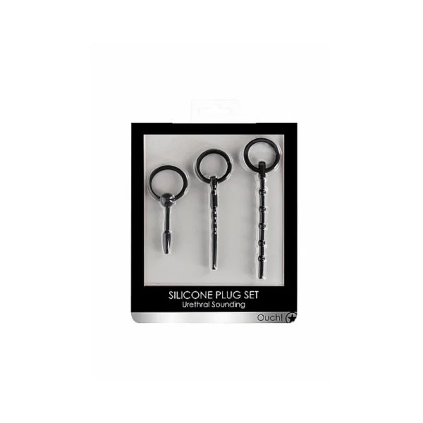 Ouch! Urethral Sounding Plug Set - Black — image 4 of 6