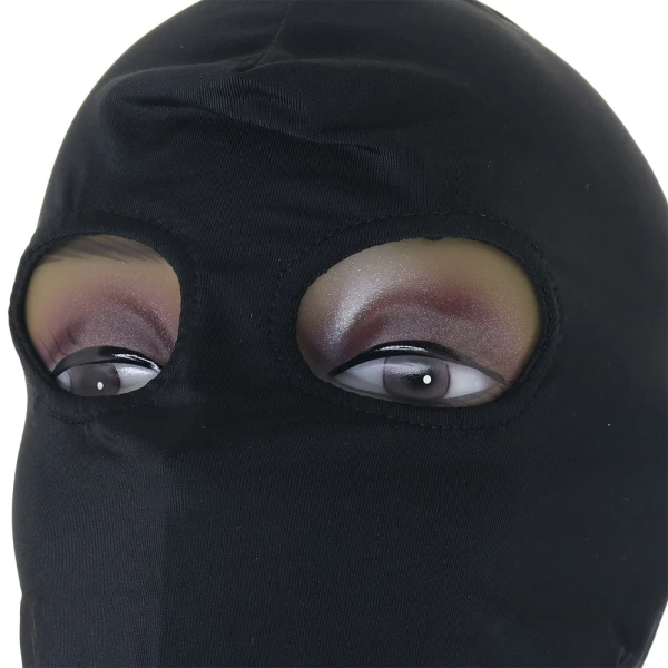 Fetish & Fashion Eyes & Mouth Hood By NS Novelties - Black