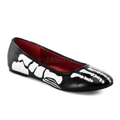 X RAY 01 Adult Ballet Flat w x ray skeleton Print