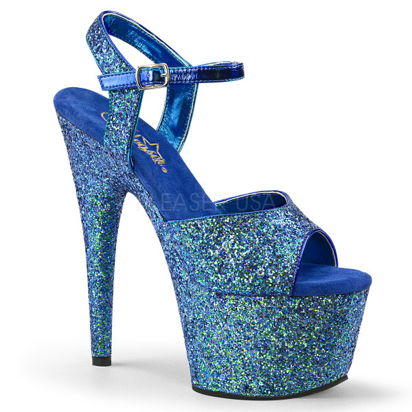 7 inches Heel, 2 3/4 inches PF Holo Glitter Ankle Strap Sandal — image 5 of 8