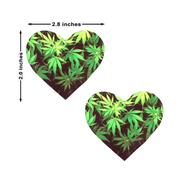 Neva Nude Pasty Heart Weed Leaf — image 4 of 9