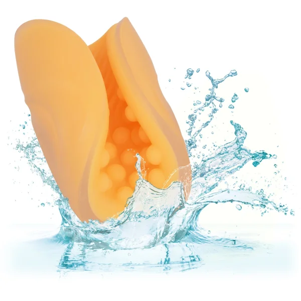 The Gripper Dual Grip Penis Masturbator By CalExotics - Orange