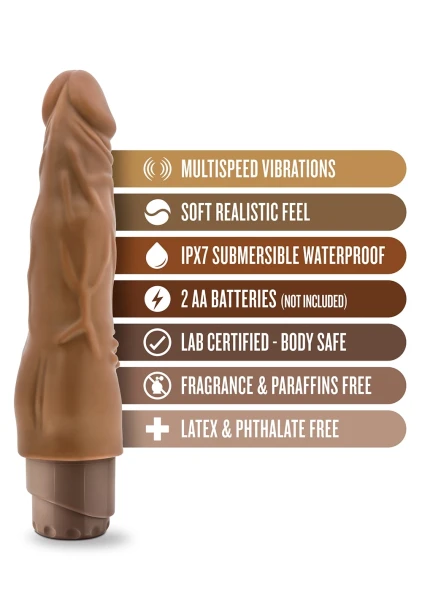 Dr. Skin - Cock Vibe 4 - 8 Inch Vibrating  Cock - Chocolate