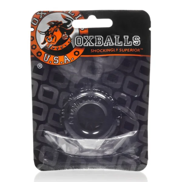 Jelly Bean Rubber Cock Ring - Black — image 8 of 9