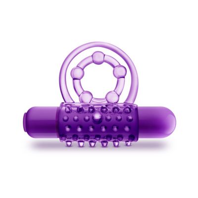 Play With Me The Player Vibrating Double Strap Cockring Purple