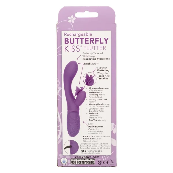 Rechargeable Butterfly Kiss Flutter - Purple