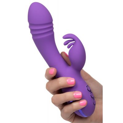 California Exotic 8 Rotating Silicone G Spot Rabbit with Fluttering Teaser