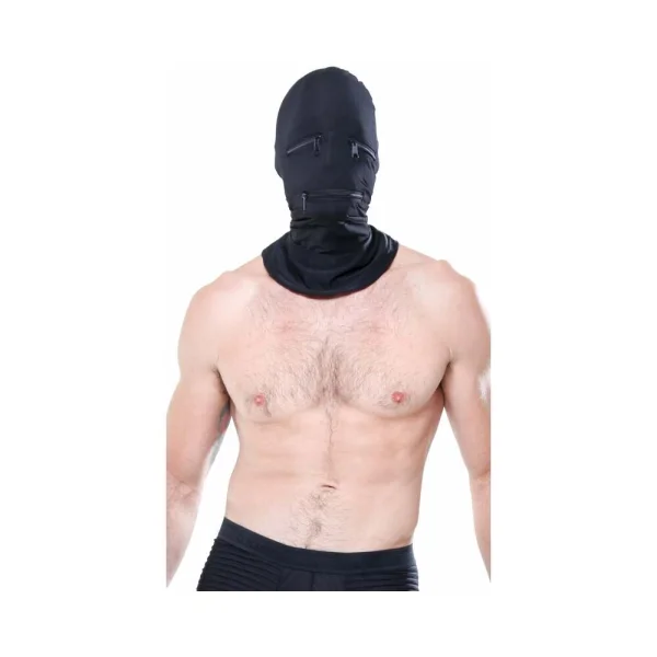 Fetish Fantasy Black Zipper Face Hood O/S