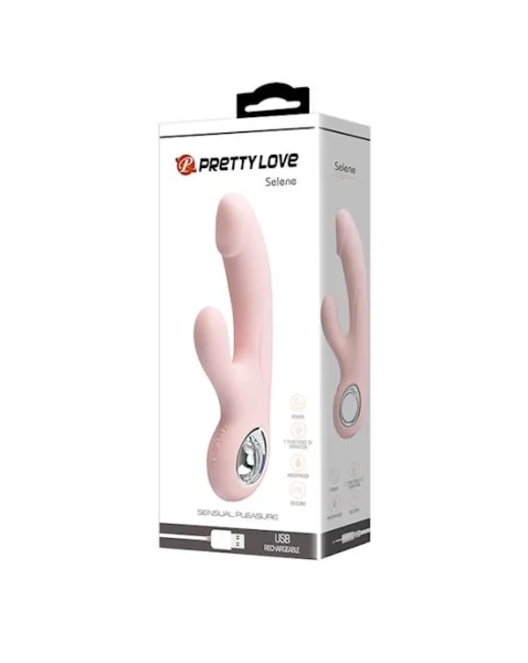 Selene Realistic Rabbit Vibe - Pink - 7.4 Inch