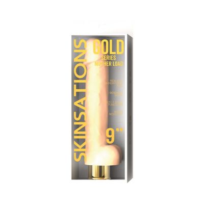 Skinsations Gold Series Motherload 9in Vibrating Dildo Multi Function