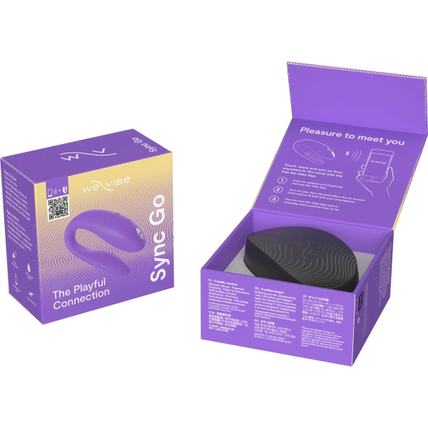 We-Vibe Sync Go App Enabled Waterproof Rechargeable Couples Vibrator - Purple