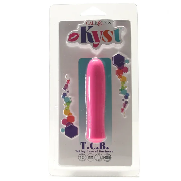 Kyst T.C.B. Taking Care of Business Powerful Waterproof Rechargeable Bullet Vibrator By CalExotics - Pink