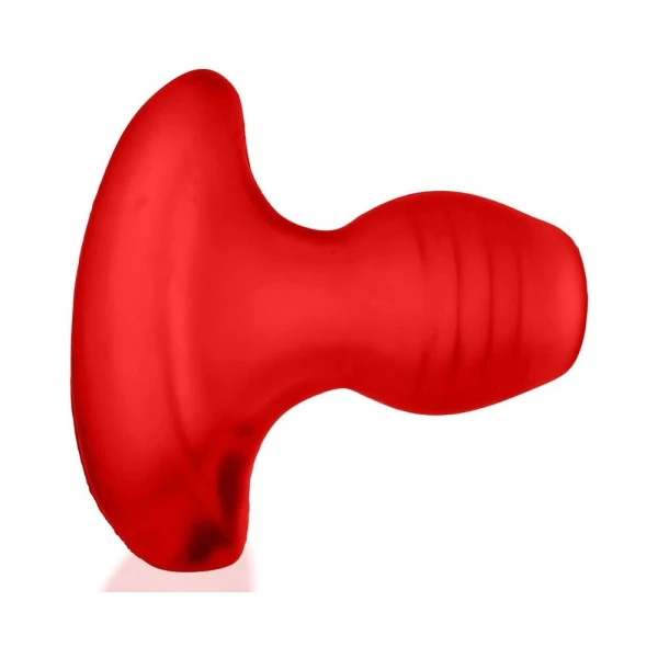 Butt Plugs:  Oxballs Glowhole-2 Hollow Buttplug With Led Insert Large Red Morph