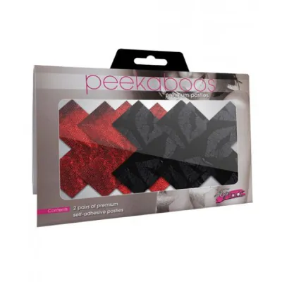 Stolen Kisses X Pasties Red Black 2 Pack
