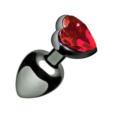 Crimson Tied Scarlet Heart Jewel Anal Plug 3 25 Inches