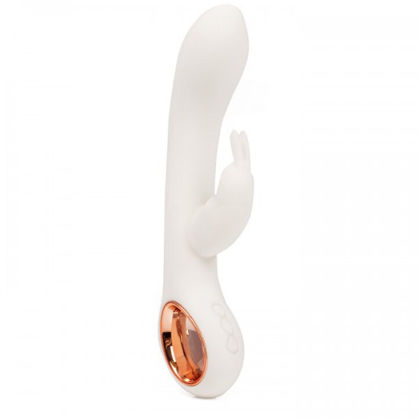 Blissful White Luxury Silicone 16 Function Rabbit Vibrator